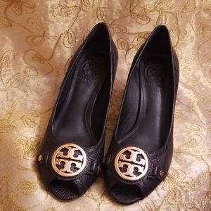 Troy Burch open toe wedge shoes